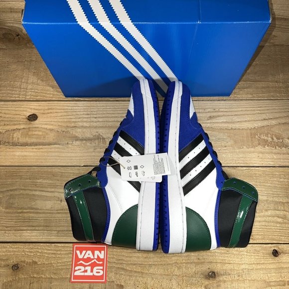 NEW: Men's Adidas Top Ten RB Basketball Shoes: Blue/Green/Black FZ6199 - Picture 6 of 8